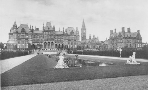 Eaton Hall, East Front from the Gardens