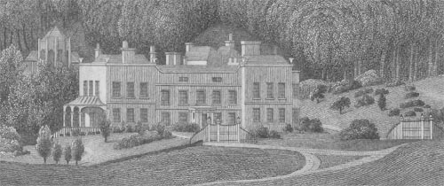 Muntham Court - 19th century print - close up